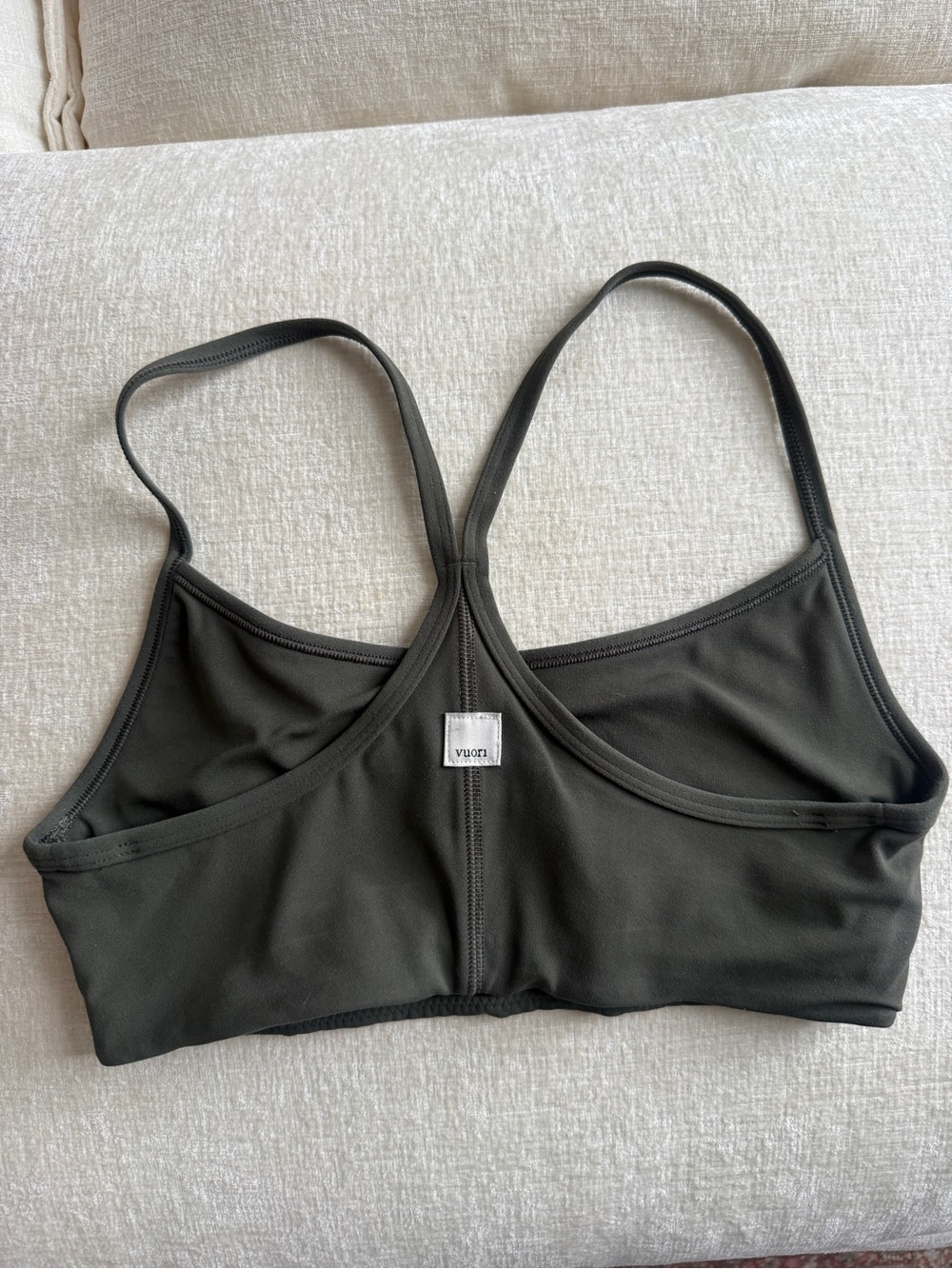 Vuori Olive Green Women's sports bra
